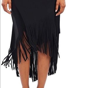 Joseph Ribkoff Fringe Skirt.